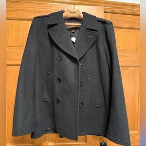 Coach Black Pea Coat